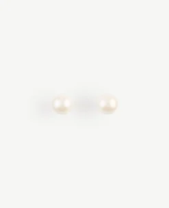 Ivory Pearlized Stud Earrings - Timeless Elegant Jewelry for Every Occasion