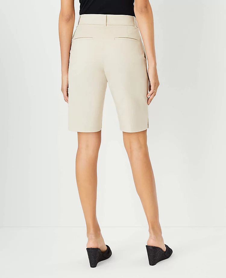 Petite Soft Khaki Boardwalk Shorts - Mid-Rise Tailored Fit 3 Petite Soft Khaki Boardwalk Shorts - Mid-Rise Tailored Fit - Image 3