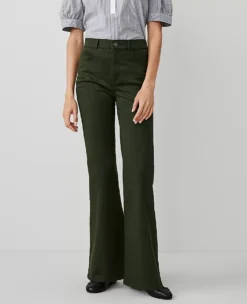 Ann Taylor Petite Weekend Collection 5-Pocket Trouser in Hunters Green