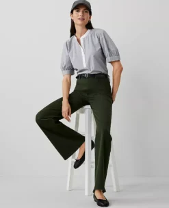 Ann Taylor Petite Weekend Collection 5-Pocket Trouser in Hunters Green -Ann Taylor Store 836082 5590 ALT2