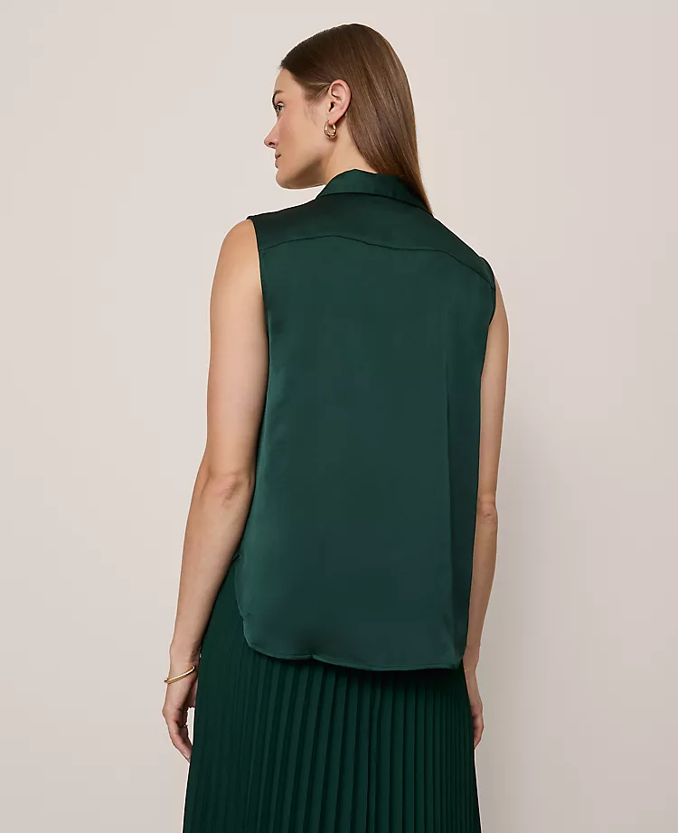 Shirred Yoke Sleeveless Shirt Pine Grove 2 Shirred Yoke Sleeveless Shirt Pine Grove - Image 2