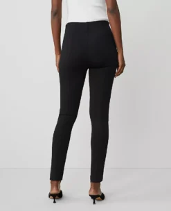 Petite Seamed Faux Leather & Ponte Skinny Leggings - Black 5 Petite Seamed Faux Leather & Ponte Skinny Leggings - Black -Ann Taylor Store 836699 2222 ALT2