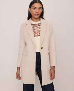 Women's Tailored Chesterfield Coat in Pale Sandalwood - Wool Blend 6 Women's Tailored Chesterfield Coat in Pale Sandalwood - Wool Blend -Ann Taylor Store 836739 019781 ALT2