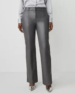 Petite Jayne Faux Leather Flare Trouser - Alley Grey 6 Petite Jayne Faux Leather Flare Trouser - Alley Grey -Ann Taylor Store 836910 7372 ALT1
