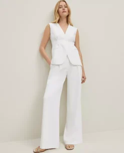 The Wide-Leg Pant In Crinkle Crepe White
