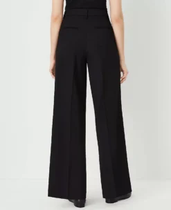 The Pleated Wide-Leg Pant Black 5 The Pleated Wide-Leg Pant Black -Ann Taylor Store 838938 2222 ALT2