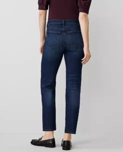 Straight Jeans Dark Vintage Wash -Ann Taylor Store 840242 9778 ALT2