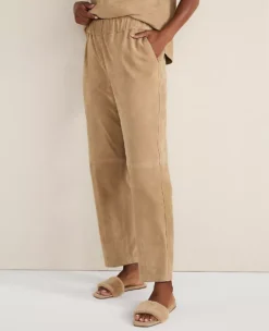Haven Well Within Suede Pants in Nougat - Tapered Goat Suede