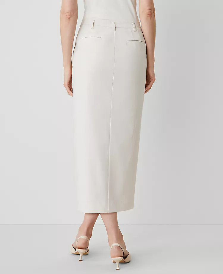 The Trouser Column Midi Skirt Tan Texture 3 The Trouser Column Midi Skirt Tan Texture - Image 3