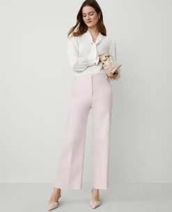Pink High Rise Straight Leg Ankle Pants for Women - The Grace