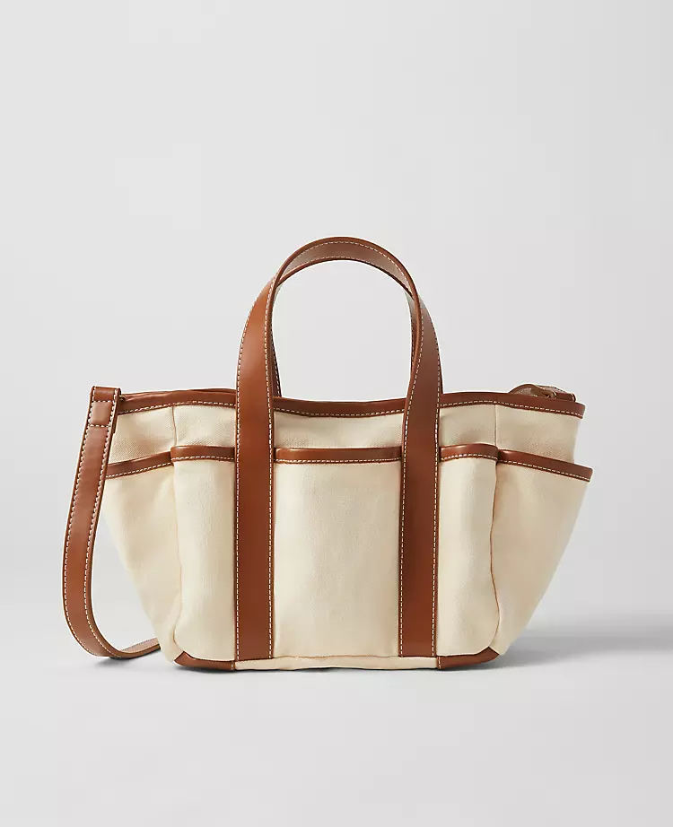 Ann Taylor Weekend Collection Garden Mini Tote Bag - Natural 1 Ann Taylor Weekend Collection Garden Mini Tote Bag - Natural