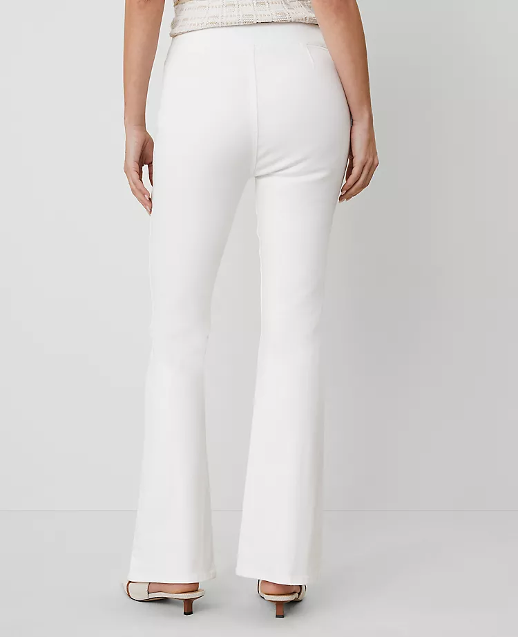 Petite Pull-On White Flare Jeans - Sculpting Curvy Fit 2 Petite Pull-On White Flare Jeans - Sculpting Curvy Fit - Image 2