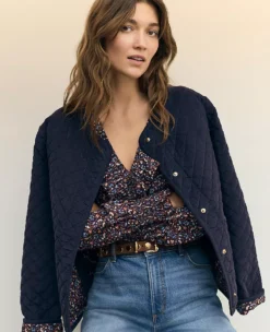 Ann Taylor Weekend Collection Quilted Jacket - Night Sky -Ann Taylor Store 845885 1362 MKTG2