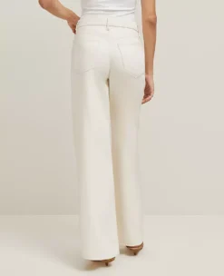 Petite Ivory Drawstring Slouchy Palazzo Jeans -Ann Taylor Store 845923 9129 ALT2