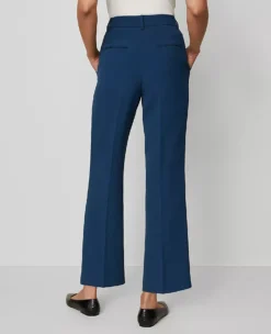High-Waisted Flare Ankle Pants in Fluid Crepe - Moonlit Backdrop -Ann Taylor Store 845937 019811 ALT2