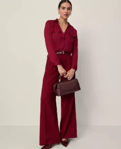 The Statement Palazzo Pant Cherry Pie 9 The Statement Palazzo Pant Cherry Pie -Ann Taylor Store 846028 019822 ALT3
