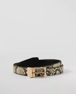 Premium Reversible Genuine Leather Belt - Black & Multi-Color Design