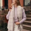 Ann Taylor Weekend Popcorn-Stitch Cable Sweater - Lavender Frost