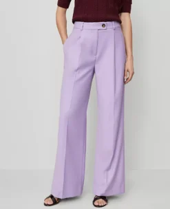 Petite Modern Wide-Leg Trouser in Lavender Petal 6 Petite Modern Wide-Leg Trouser in Lavender Petal -Ann Taylor Store 846453 019789 ALT1