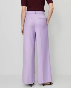 Petite Modern Wide-Leg Trouser in Lavender Petal 7 Petite Modern Wide-Leg Trouser in Lavender Petal -Ann Taylor Store 846453 019789 ALT2