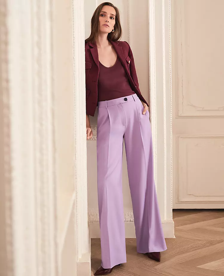Petite Modern Wide-Leg Trouser in Lavender Petal 1 Petite Modern Wide-Leg Trouser in Lavender Petal