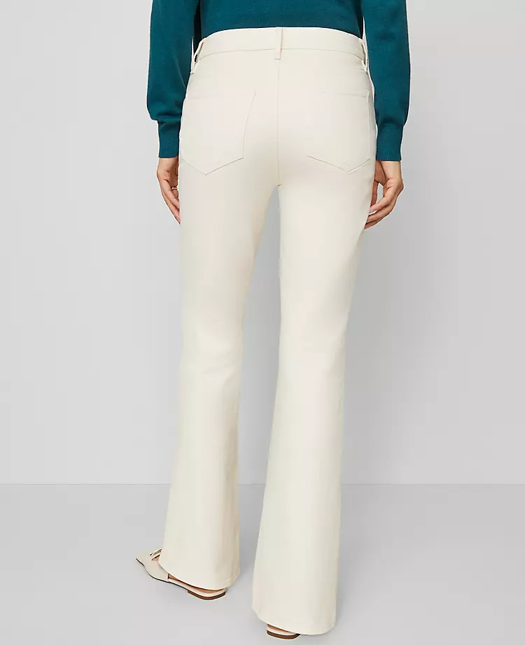 Ivory Petite Curvy Fit Bootcut Jeans with Sculpting Pockets 2 Ivory Petite Curvy Fit Bootcut Jeans with Sculpting Pockets - Image 2