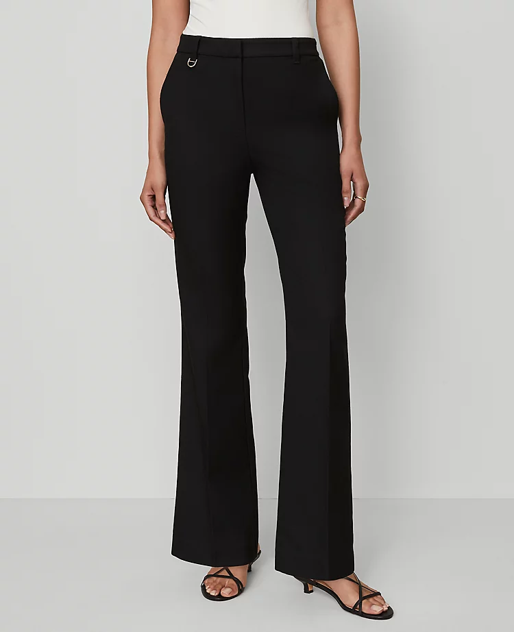 The Slim Flare Trouser In Bi-Stretch - Curvy Fit Black 1 The Slim Flare Trouser In Bi-Stretch - Curvy Fit Black