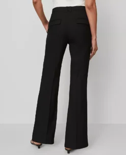 Petite Slim Flare Trouser in Bi-Stretch Performance Fabric - Black -Ann Taylor Store 846539 2222 ALT2