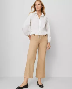 Ann Taylor Petite Weekend Collection Sateen Patch Pocket Pant - Cafe Au Lait 7 Ann Taylor Petite Weekend Collection Sateen Patch Pocket Pant - Cafe Au Lait -Ann Taylor Store 846567 5824 ALT3