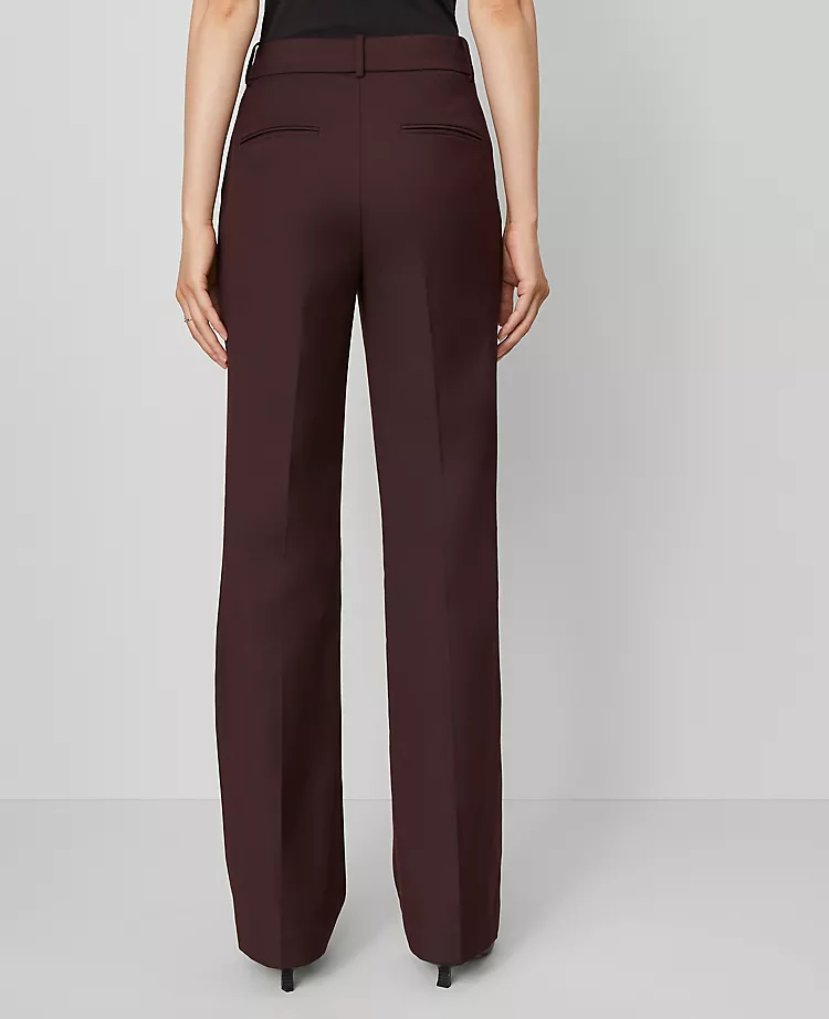 High Rise Slim Trouser - Curvy Fit Classic Burgundy Flare Leg Pants 2 High Rise Slim Trouser - Curvy Fit Classic Burgundy Flare Leg Pants - Image 2