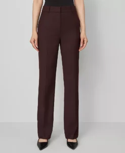 Petite High Rise Slim Trouser - Curvy Fit Classic Burgundy