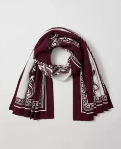 Paisley Wrap Poncho Poised Plum -Ann Taylor Store 846856 9536 ALT2