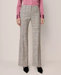 Petite Plaid Flare Leg Trousers - Pale Sandalwood Tailored Slacks 7 Petite Plaid Flare Leg Trousers - Pale Sandalwood Tailored Slacks -Ann Taylor Store 846874 522577 ALT1