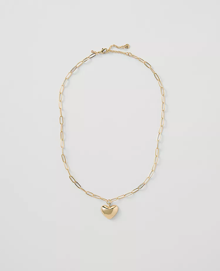 Elegant Gold Heart Pendant Necklace with Polished Finish 1 Elegant Gold Heart Pendant Necklace with Polished Finish