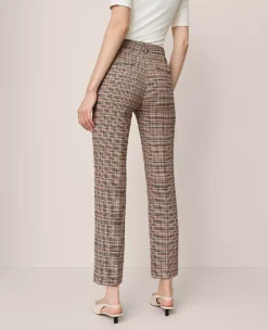 The Eva Ankle Pant In Houndstooth Stallion Brown 6 The Eva Ankle Pant In Houndstooth Stallion Brown -Ann Taylor Store 847025 522617 ALT2