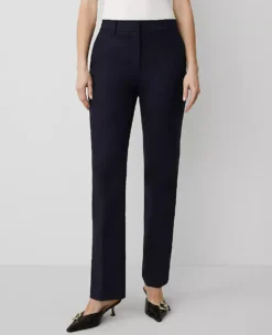 Women's Petite Curvy Fit Stretch Cotton Trousers - Night Sky