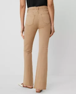 Petite High-Rise Patch Pocket Flare Jeans in Cappuccino Tan 5 Petite High-Rise Patch Pocket Flare Jeans in Cappuccino Tan -Ann Taylor Store 850379 7165 ALT2
