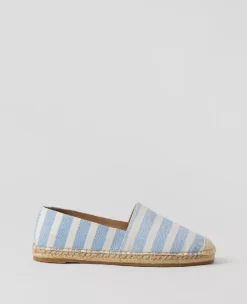 Ann Taylor Weekend Collection Espadrille Slide Sandals in Zephyr Blue