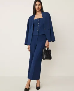 Elegant Strapless Petite Vest in Fluid Crepe - Pure Sapphire 11 Elegant Strapless Petite Vest in Fluid Crepe - Pure Sapphire -Ann Taylor Store 850617 8818 ALT4