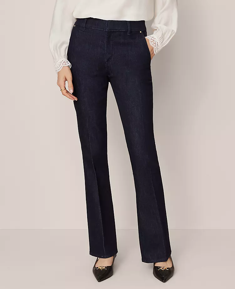 Mid Rise Bootcut Jeans in Classic Rinse Wash - Elevated Stretch Denim 3 Mid Rise Bootcut Jeans in Classic Rinse Wash - Elevated Stretch Denim - Image 3
