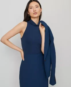 Mock Neck Top Moonlit Backdrop