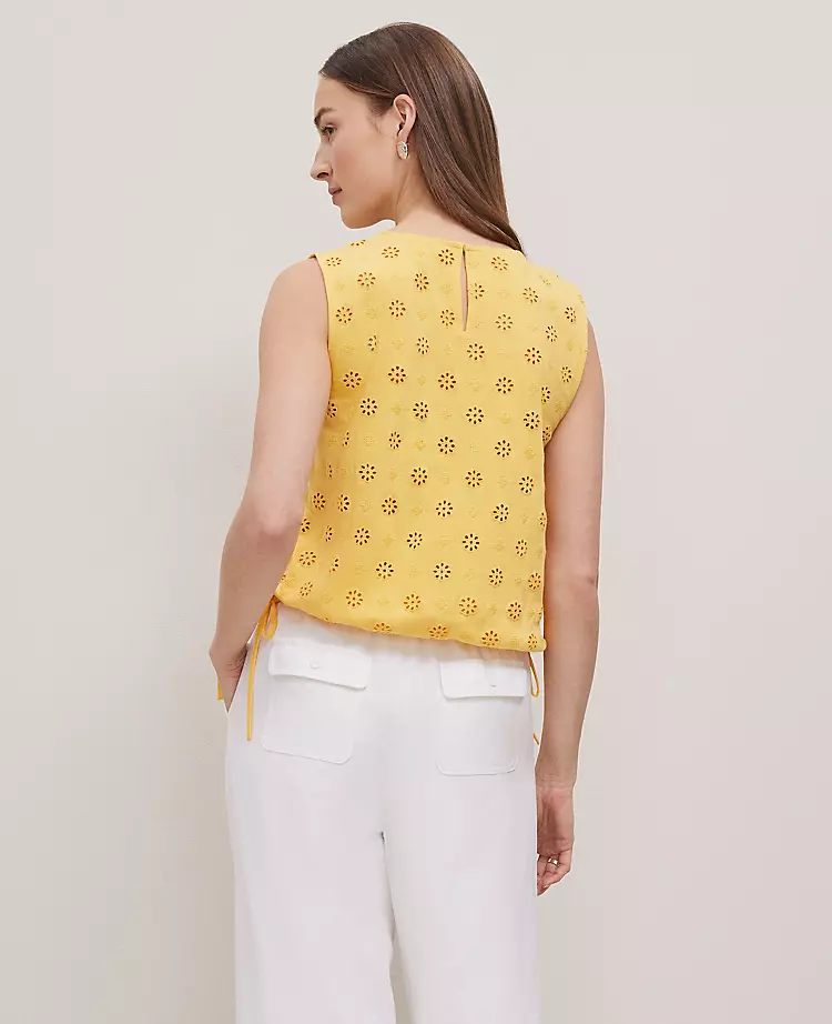 Ann Taylor Petite Weekend Collection Bubble Hem Top in Mimosa 2 Ann Taylor Petite Weekend Collection Bubble Hem Top in Mimosa - Image 2