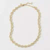 Elegant Goldtone Mariner Link Chain Necklace with Secure Lobster Clasp