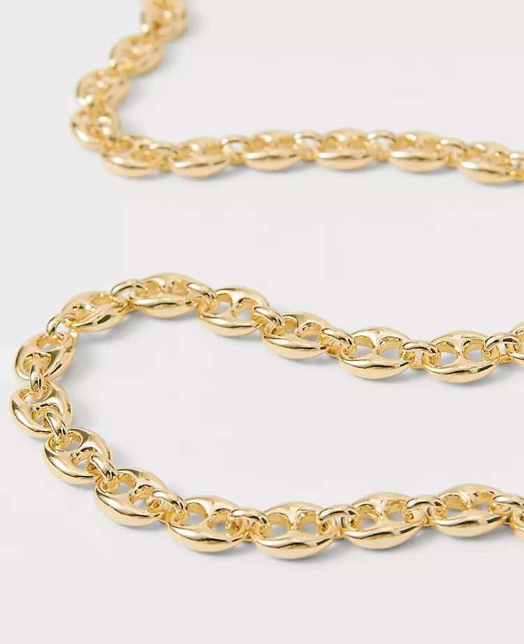 Elegant Goldtone Mariner Link Chain Necklace with Secure Lobster Clasp 2 Elegant Goldtone Mariner Link Chain Necklace with Secure Lobster Clasp - Image 2