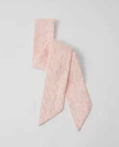 Cotton Eyelet Skinny Scarf - Versatile Hair and Neck Fashion Accessory