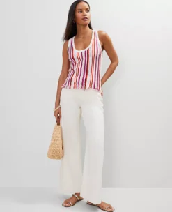 Petite Fringe Striped Shell in Red Pepper - Effortless Bohemian Chic 5 Petite Fringe Striped Shell in Red Pepper - Effortless Bohemian Chic -Ann Taylor Store 851067 521280 ALT2