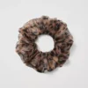 Cheetah Print Hair Scrunchie - Brown Multi-Color Leopard Elastic Tie