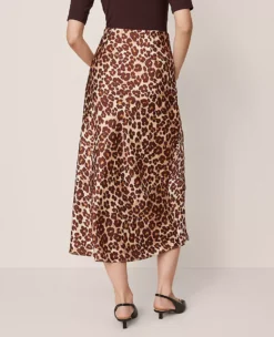 Petite Animal Print Satin Bias Slip Skirt - Pale Sandalwood 5 Petite Animal Print Satin Bias Slip Skirt - Pale Sandalwood -Ann Taylor Store 851559 523120 ALT2