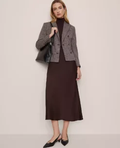 Women's Petite Fitted Double Breasted Blazer in Classic Plaid 6 Women's Petite Fitted Double Breasted Blazer in Classic Plaid -Ann Taylor Store 851568 019339 ALT2