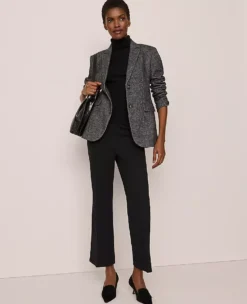 Petite Herringbone Wool Blend Blazer - Tailored Greenwich Jacket -Ann Taylor Store 851587 019341 ALT3